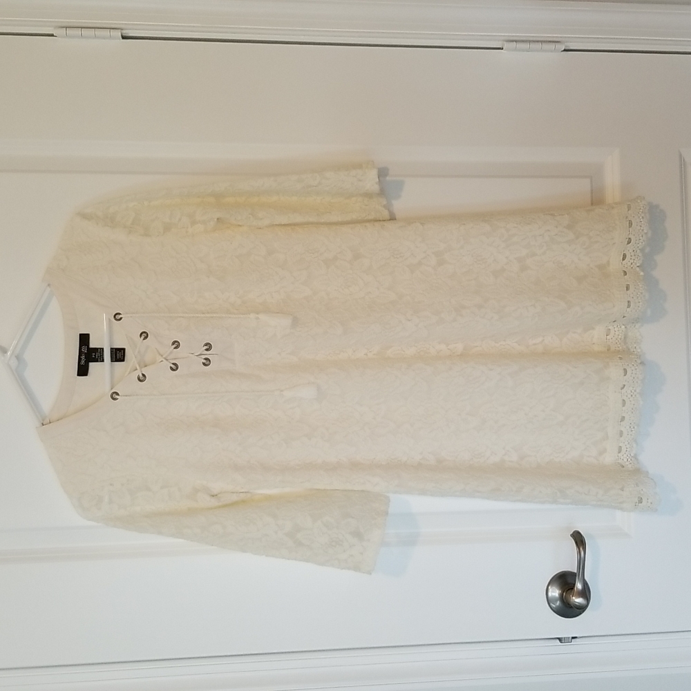 White crochet dress